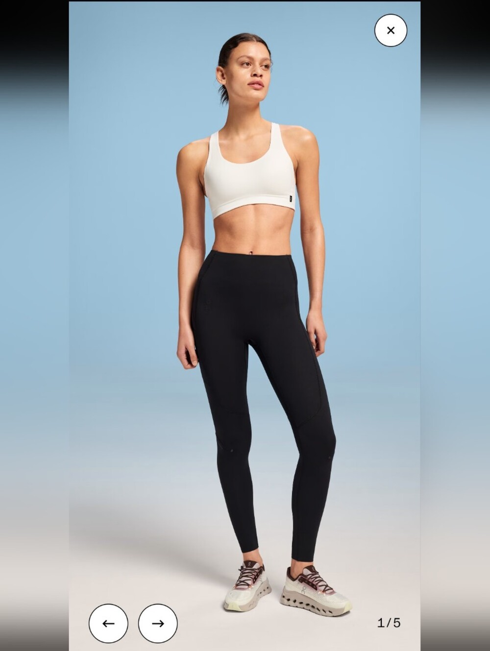 On Cloud Active Sports Bra In Undyed White Small